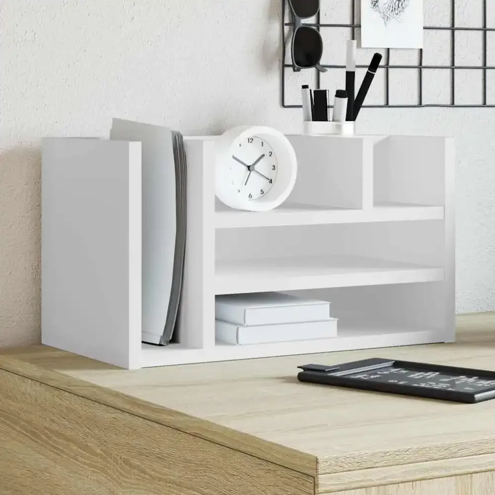 Grosser Holz-Schreibtisch-Organizer mit mehreren Fächern, 44.5 cm